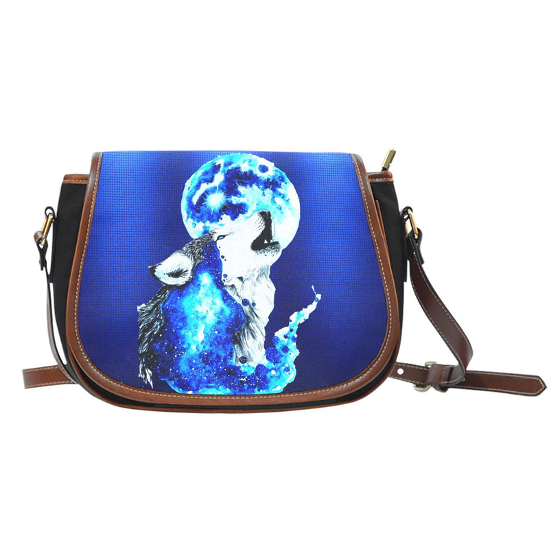 Howling Wolf Blue Moon Shoulder Saddle Bag - Carbone&