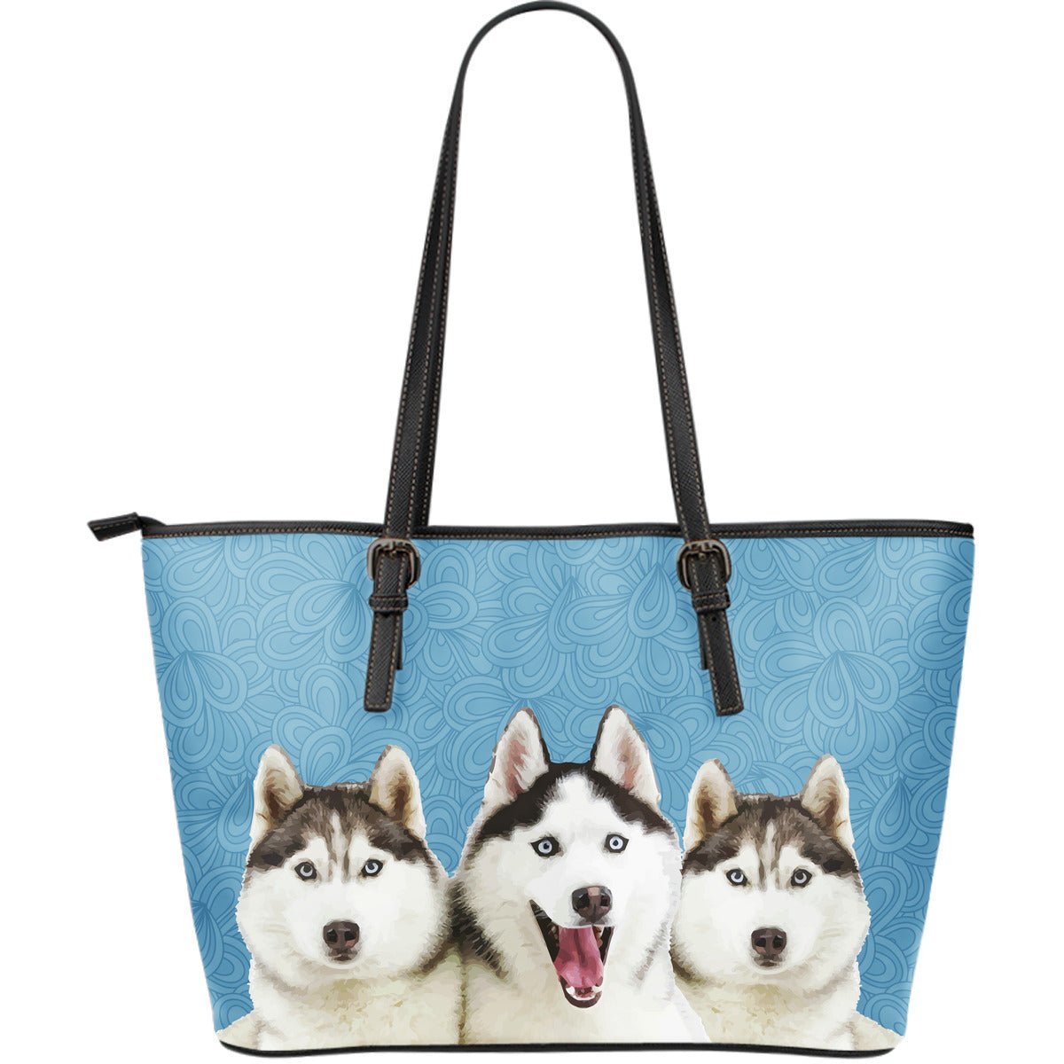 Huskies Large Leather Tote Bag - Carbone's Marketplace