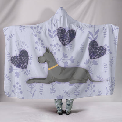 I Love Great Danes Hooded Blanket for Lovers of Great Dane Dogs - Carbone's Marketplace