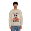 I'm A Treat Not A Trick- Halloween Crewneck Sweatshirt - Carbone's Marketplace