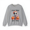 I'm A Treat Not A Trick- Halloween Crewneck Sweatshirt - Carbone's Marketplace