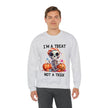 I'm A Treat Not A Trick- Halloween Crewneck Sweatshirt - Carbone's Marketplace