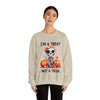 I'm A Treat Not A Trick- Halloween Crewneck Sweatshirt - Carbone's Marketplace