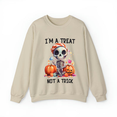I'm A Treat Not A Trick- Halloween Crewneck Sweatshirt - Carbone's Marketplace