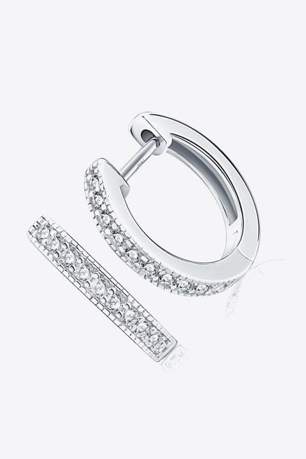 Inlaid Moissanite Hoop Earrings - Carbone's Marketplace