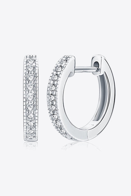 Inlaid Moissanite Hoop Earrings - Carbone's Marketplace