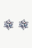 Inlaid Moissanite Stud Earrings - Carbone's Marketplace