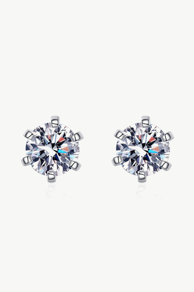 Inlaid Moissanite Stud Earrings - Carbone's Marketplace