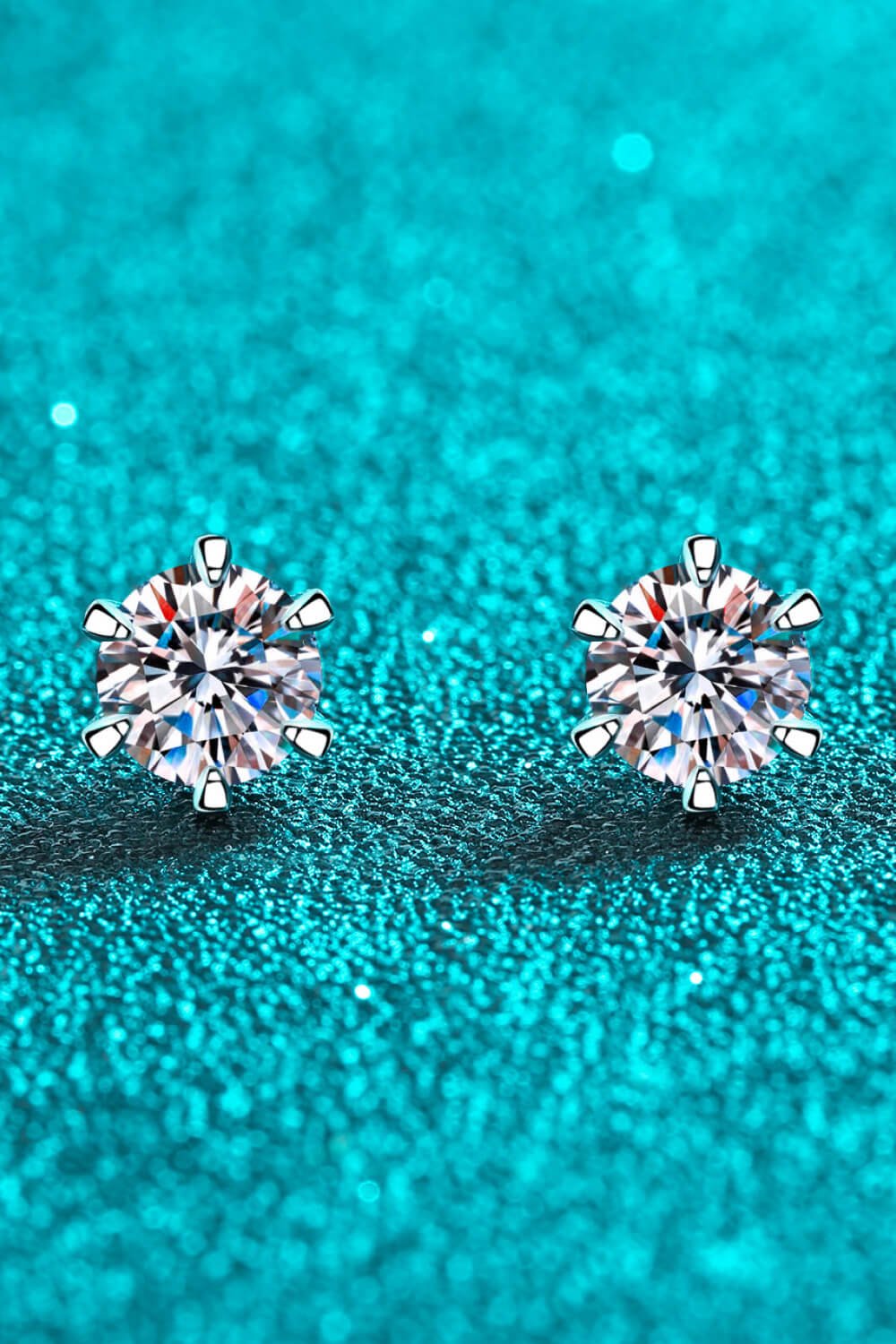 Inlaid Moissanite Stud Earrings - Carbone's Marketplace