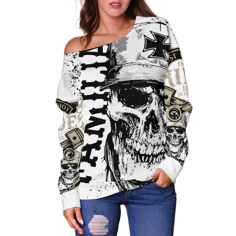 INSANOS Womans Off the Shoulder Sweater - Carbone&