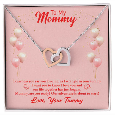 Interlocking Heart Necklace Mom To Be - Carbone's Marketplace