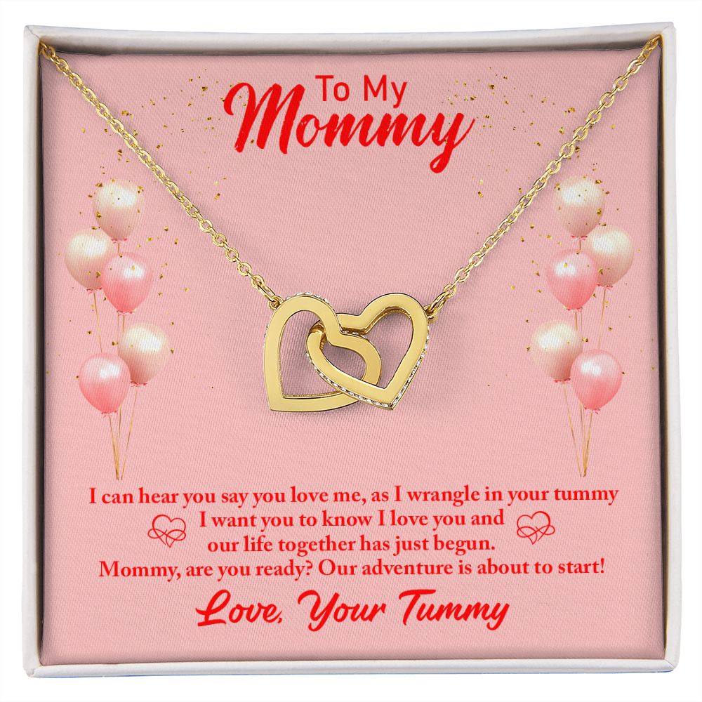 Interlocking Heart Necklace Mom To Be - Carbone's Marketplace