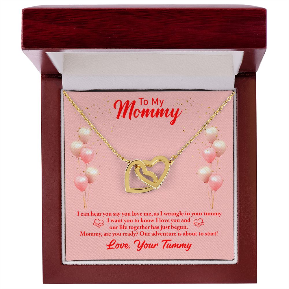 Interlocking Heart Necklace Mom To Be - Carbone's Marketplace