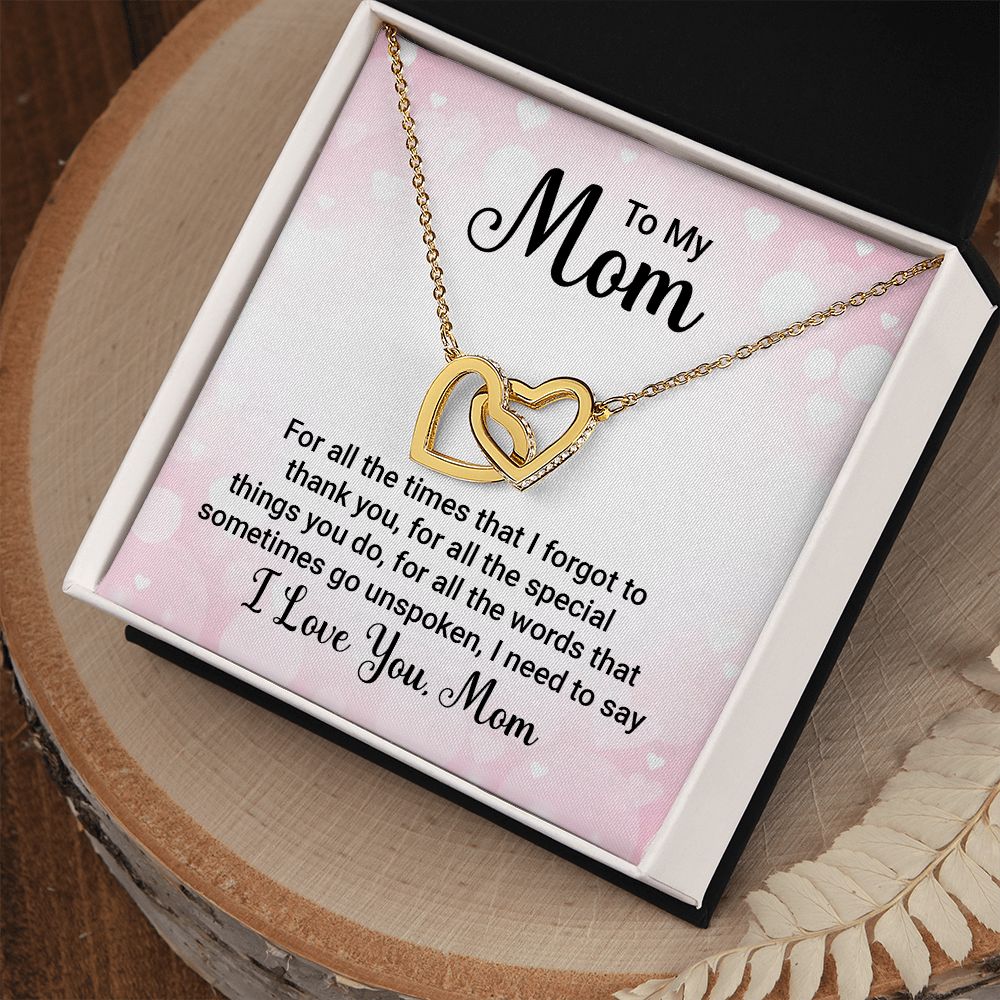 Interlocking Hearts Necklace For Mom - Carbone's Marketplace