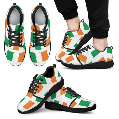 IRELAND'S PRIDE! IRELAND'S FLAGSHOE - Men's Athletic Sneaker (white bg) - Carbone's Marketplace