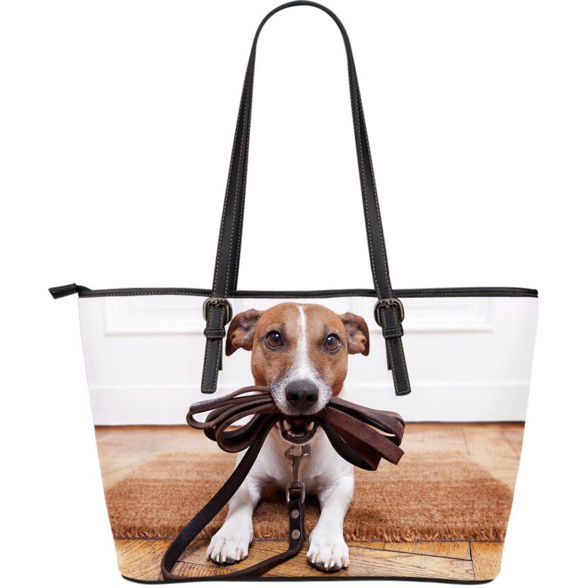 Jack Russell Dog Lovers Large Leather Tote - Carbone's Marketplace