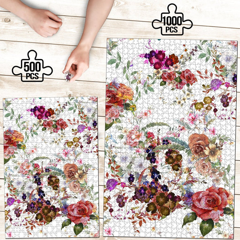 Jigsaw Puzzle - Blooms Light Botanicals - Nuit et Jour Atelier - Carbone&