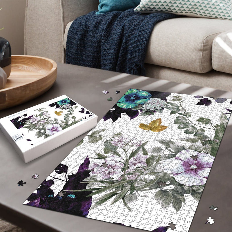 Jigsaw Puzzle - Hibiscus Light Botanicals - Nuit et Jour Atelier - Carbone&