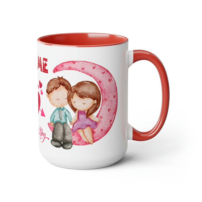 Kiss Me Valentines Mug, 11oz. Valentines Mug, Heart Valentine, Love Valentine. - Carbone&