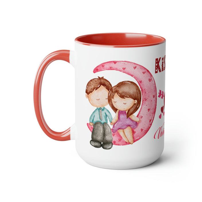 Kiss Me Valentines Mug, 11oz. Valentines Mug, Heart Valentine, Love Valentine. - Carbone's Marketplace