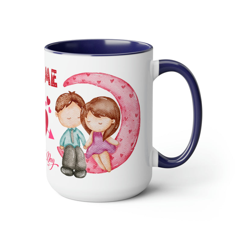 Kiss Me Valentines Mug, 11oz. Valentines Mug, Heart Valentine, Love Valentine. - Carbone&