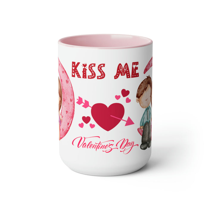 Kiss Me Valentines Mug, 11oz. Valentines Mug, Heart Valentine, Love Valentine. - Carbone's Marketplace