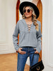 Lace-Up Long Sleeve Hoodie - Carbone's Marketplace