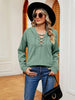 Lace-Up Long Sleeve Hoodie - Carbone's Marketplace