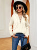 Lace-Up Long Sleeve Hoodie - Carbone's Marketplace