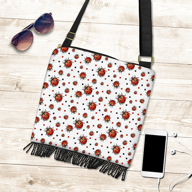 Ladybird Crossbody Boho Handbag - Carbone&