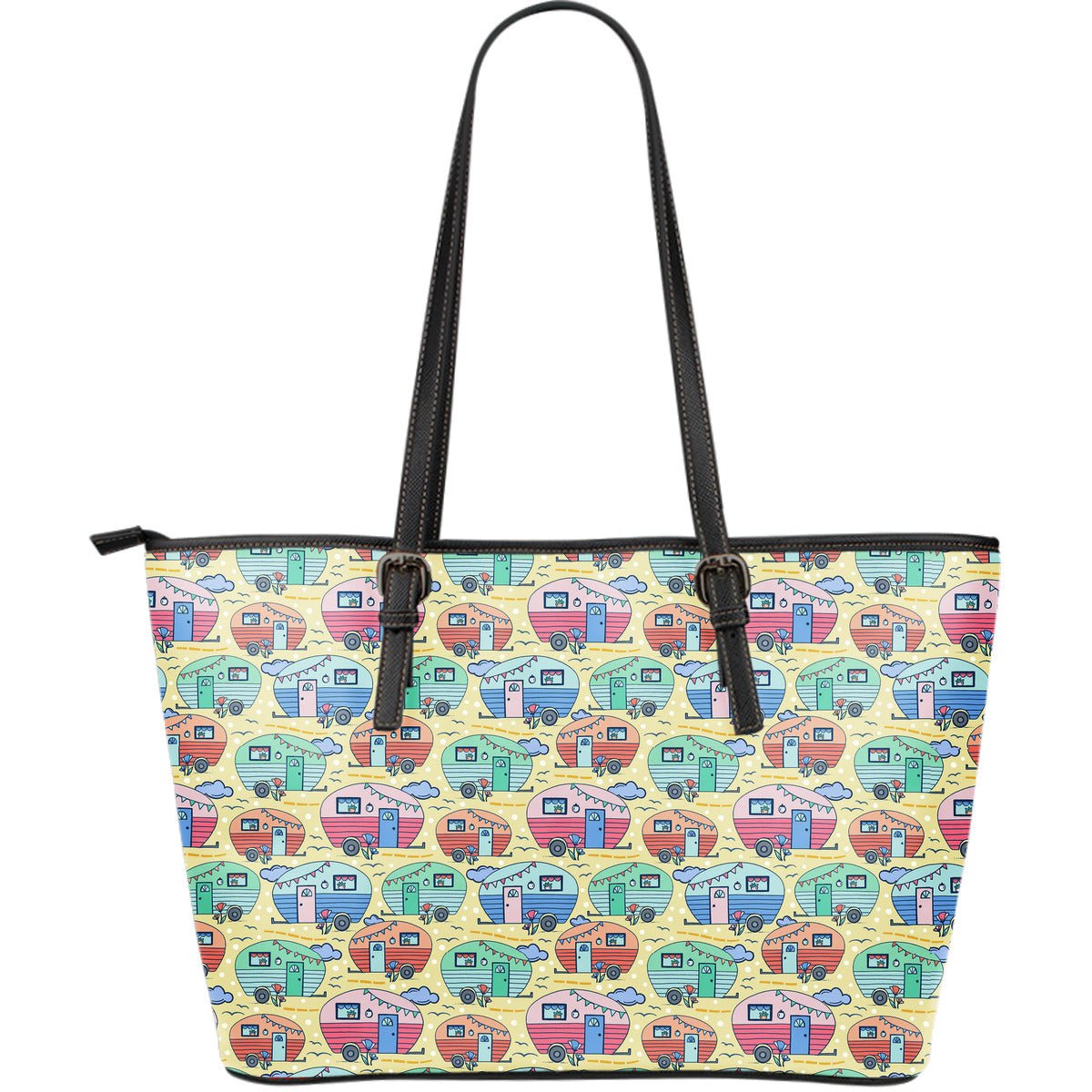 Large Leather Tote Bag - Camper and Cloud - Carbone's Marketplace