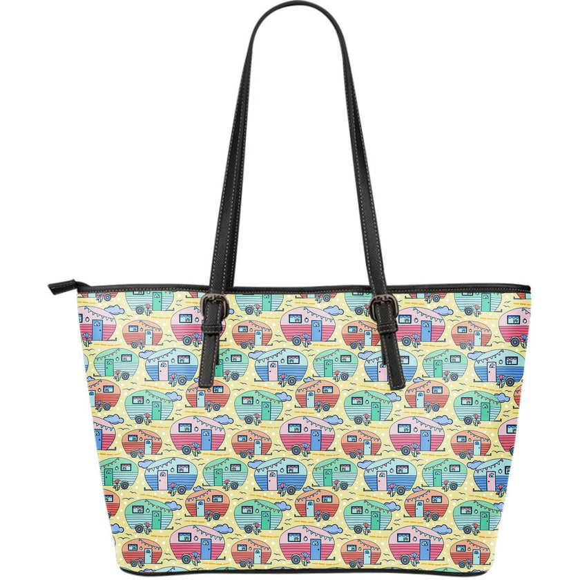 Large Leather Tote Bag - Camper and Cloud - Carbone's Marketplace