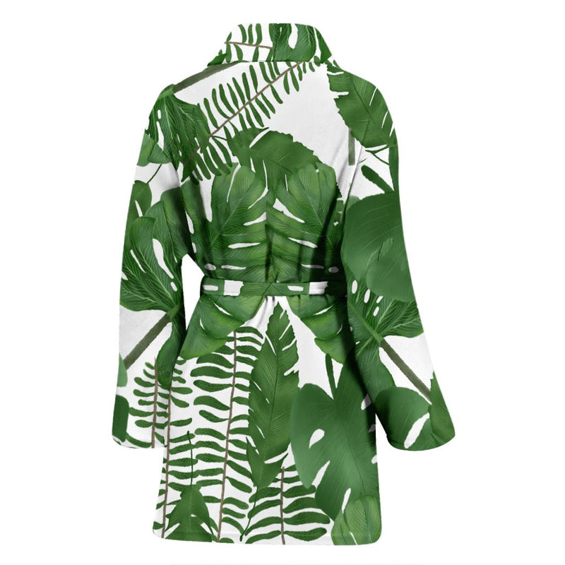 Leaves Womens Bathrobe - Carbone&