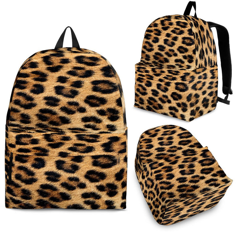 Leopard Fur Print Backpack - Carbone&