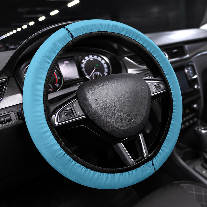 Light Blue Steering Wheel Cover - Carbone&