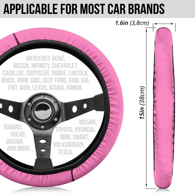 Light Pink Steering Wheel Cover - Carbone&
