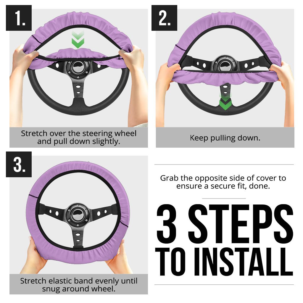 Lilac Steering Wheel Cover - Carbone's Marketplace