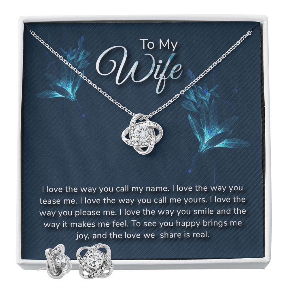 Love Knot Earring & Necklace Set - Carbone's Marketplace