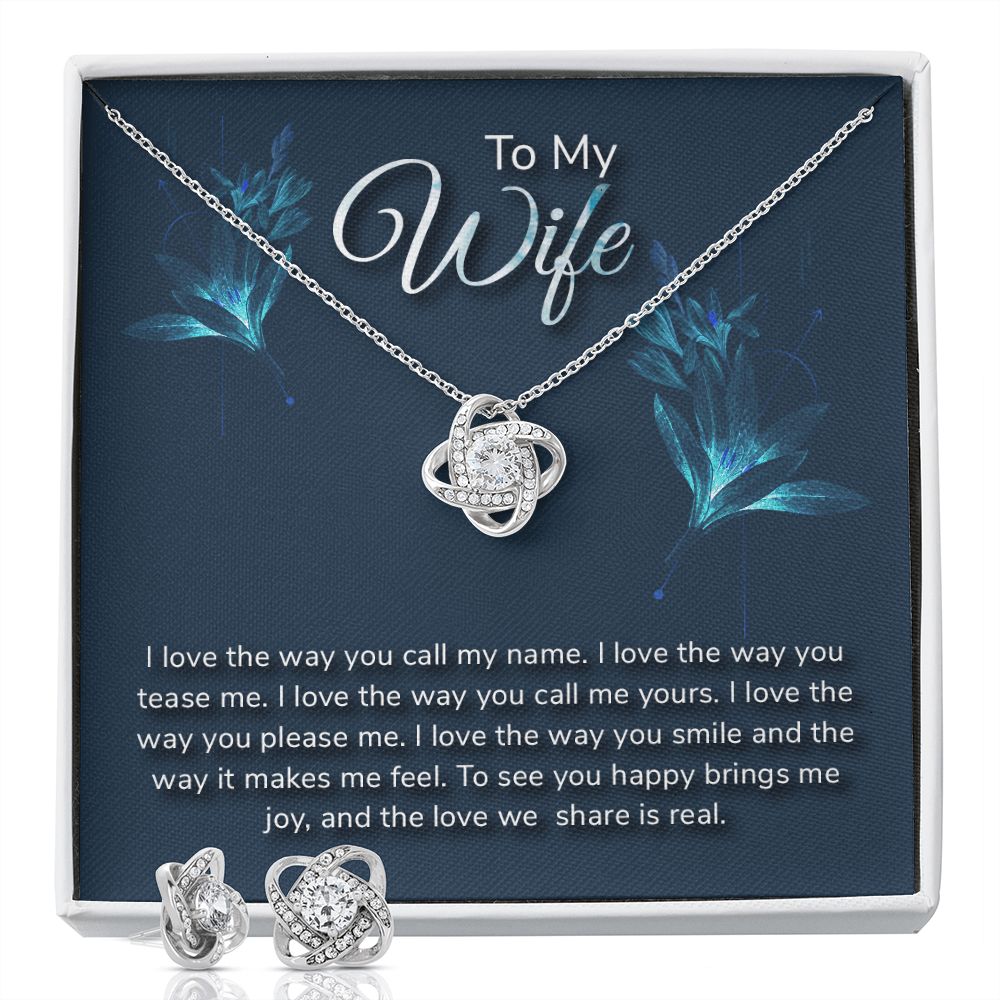 Love Knot Earring & Necklace Set - Carbone's Marketplace