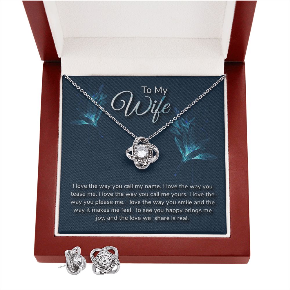Love Knot Earring & Necklace Set - Carbone's Marketplace