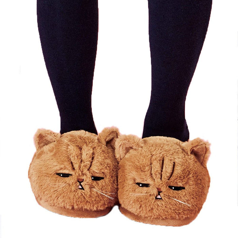 Lovely Plush Kitten Soft Slippers - Carbone&