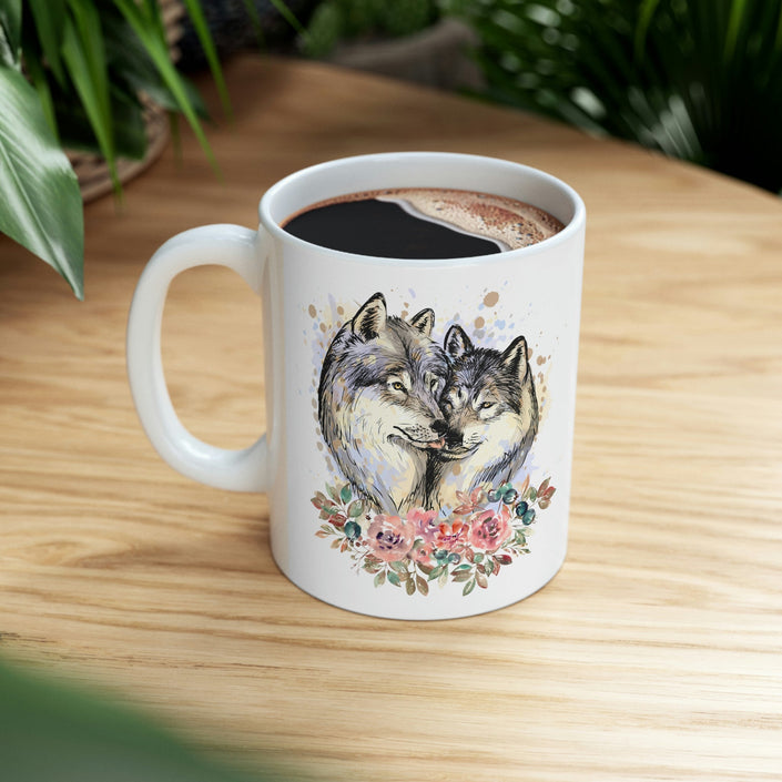 Loving Wolves Mug 11oz - Carbone's Marketplace