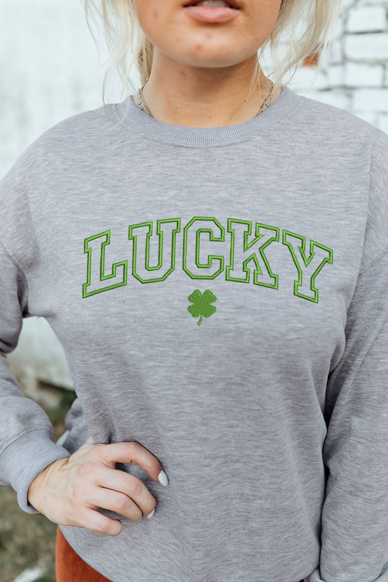 LUCKY Dropped Shoulder Sweatshirt - Carbone&