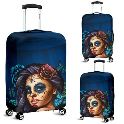 Luggage Covers Calavera Teal - Carbone's Marketplace