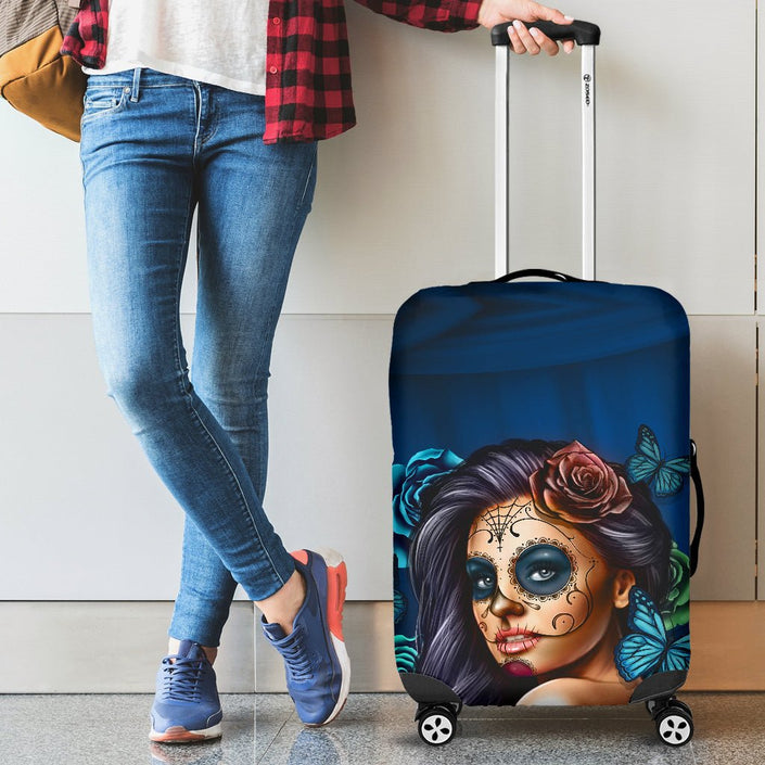 Luggage Covers Calavera Teal - Carbone's Marketplace