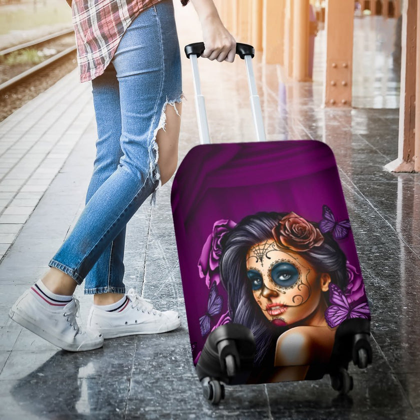 Luggage Covers Calavera Violet - Carbone's Marketplace