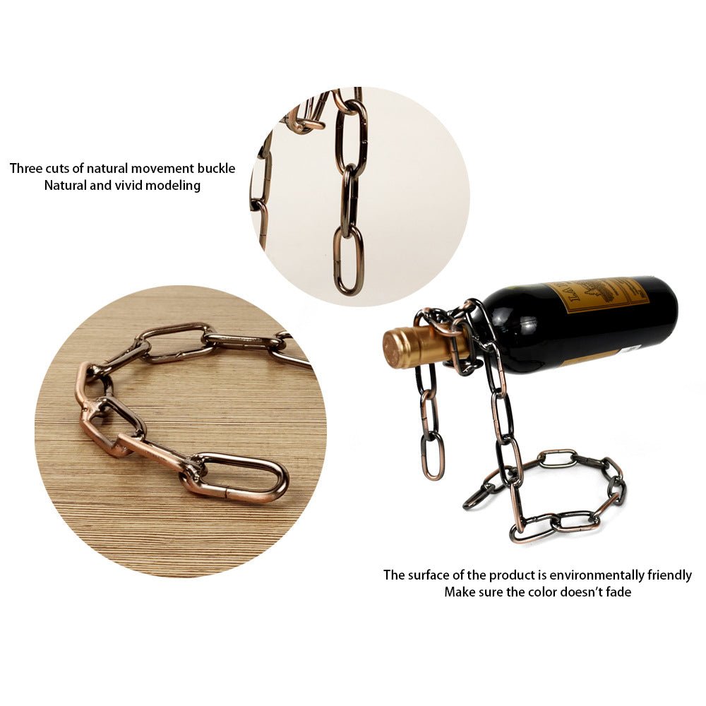 Magic Iron Chain Wine Bottle Holder - Carbone's Marketplace