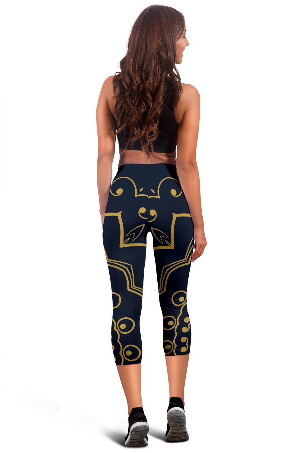 Mandala Design Capris Leggings - Carbone's Marketplace