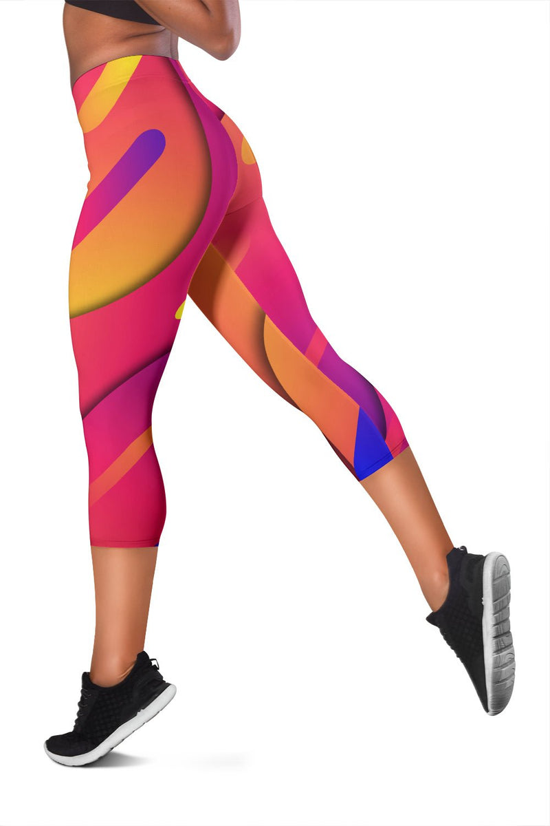 Memphis Fluid Capris Leggings - Carbone&