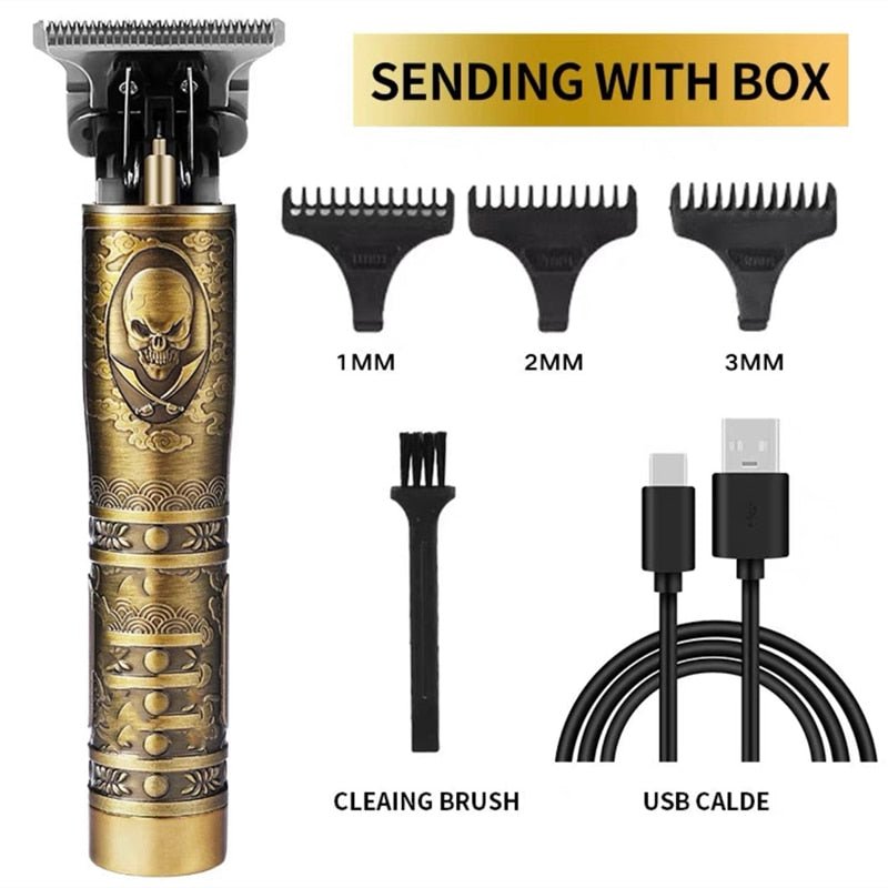 Men's Beard Hair Clipper Designer Random Electric Professional - Carbone's Marketplace